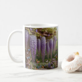 Taza De Café Wisteria Floral Purple