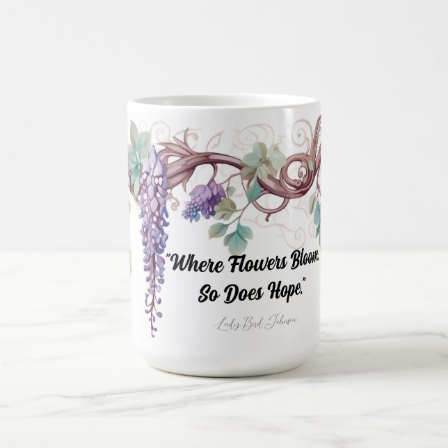 Taza De Café Wisteria Lady Bird cita Mug (Centro)