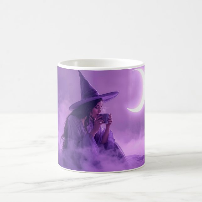 Taza De Café Witch Coffee Mug | Moonlight Halloween Cup (Centro)