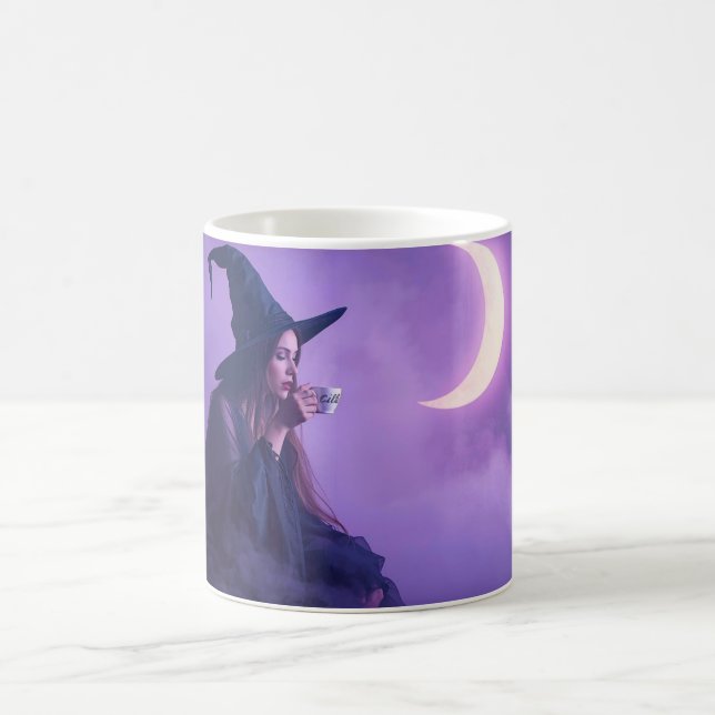 Taza De Café Witch Coffee Mug | Moonlight Halloween Cup (Centro)