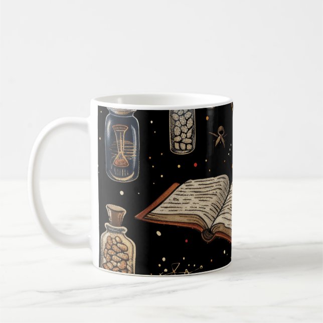 Taza De Café Witchcraft Potion Pattern – Halloween Magic (Izquierda)