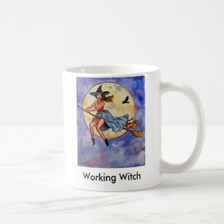 Taza De Café WitchRavenCatfly1, bruja de trabajo