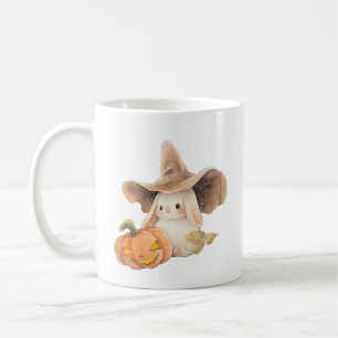 Taza De Café Witchy Bunny y Jack O' Lantern Hoppy Halloween