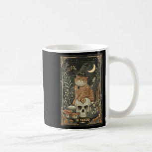 Taza De Café Witchy Cute Cat Tarot Card Gothic Cottagecore Mush