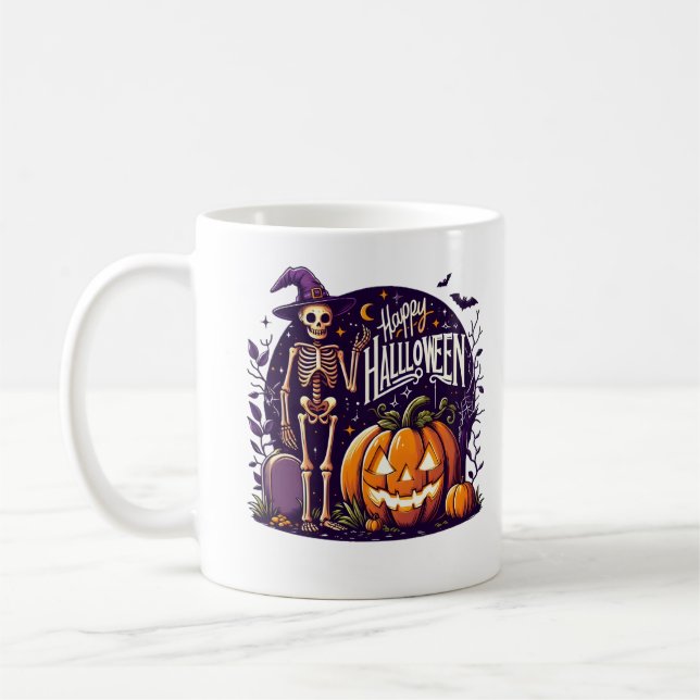Taza De Café Witchy Skeleton's Night (Izquierda)