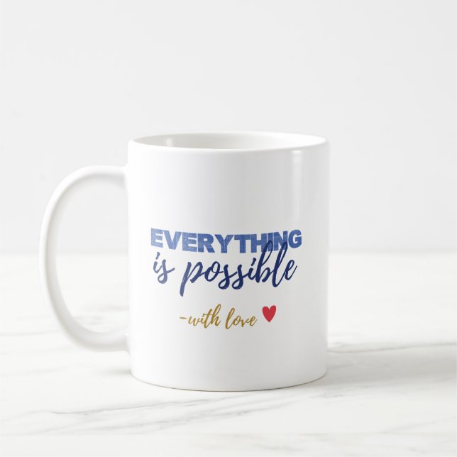 Taza De Café With Love Inspirational Coffee Mug (Izquierda)