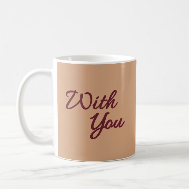 Taza De Café With You – Romantic Minimal Couple Illustration (Izquierda)