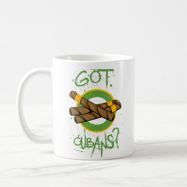 Taza De Café Wo Got Cuban Cigars Cigarro Cubano (Izquierda)