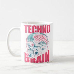 Taza De Café Wo Techno Cráneo Clubbing Hardtekk Raver Electro T