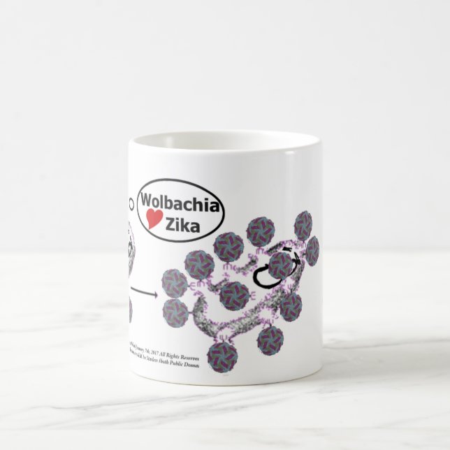 Taza De Café Wolbachia ama el Zika Mug por RoseWrites (Centro)