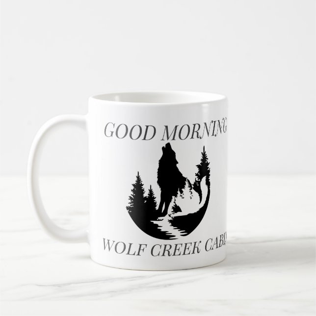 Taza De Café Wolf Forest Cabin Rental Hogar Casa Vacacional (Izquierda)