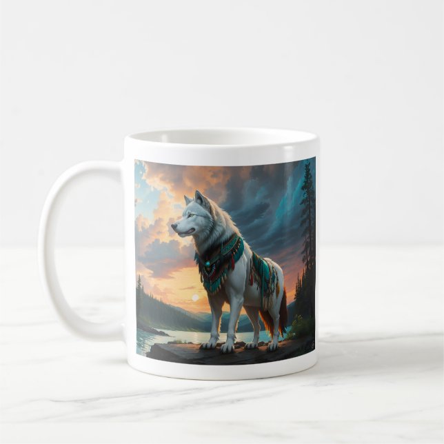 Taza De Café Wolf Guardian Mug (Izquierda)