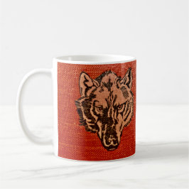 Taza De Café Wolf Head en Red Mug