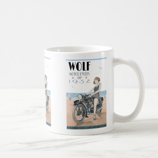 Taza De Café Wolf Motorcycle Coffee Mug (Derecha)