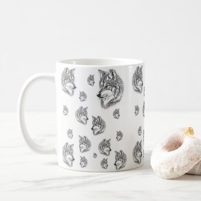 Taza De Café Wolf Mug (Con donut)