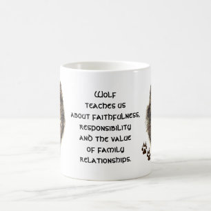 Taza De Café Wolf Totem, Guía Animal Inspirador