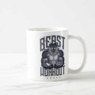 Taza De Café Wolf Workout Beast Gym Fitness Bodybuilding Muslo