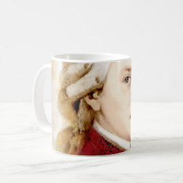 Taza De Café Wolfgang Amadeus Mozart en la acuarela estilo