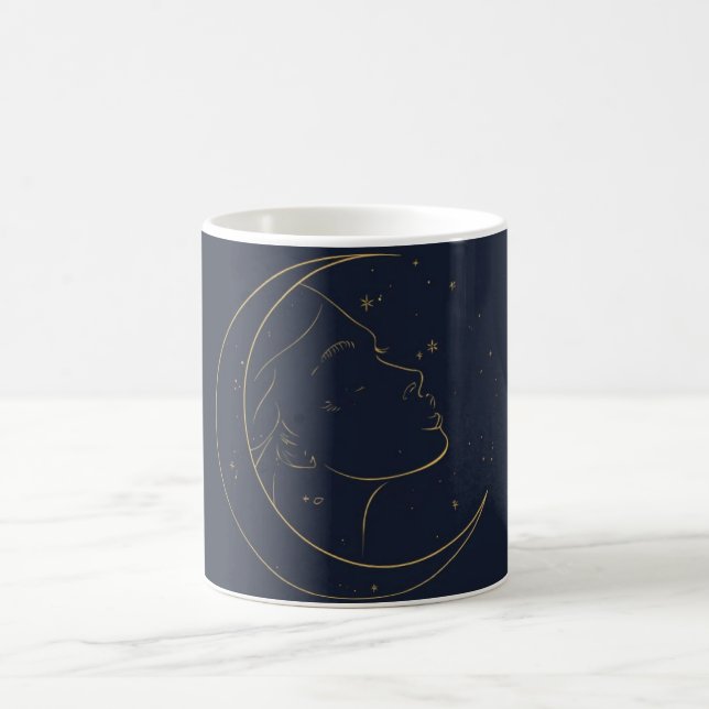 Taza De Café Woman Line Art Personalized Poster (Centro)