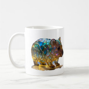 Taza De Café Wombat australiano opalizado por el vidrio,
