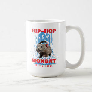 Taza De Café Wombat de Hip Hop Música Divertida Animal