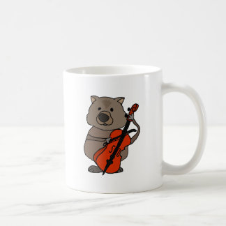 Taza De Café Wombat divertido que juega el dibujo animado del
