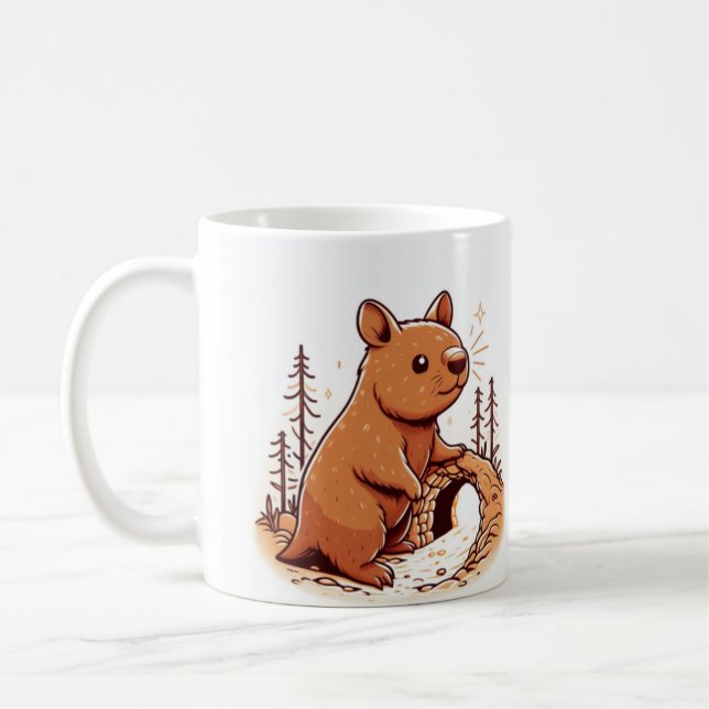 Taza De Café Wombat Wonderland Mug" (Izquierda)