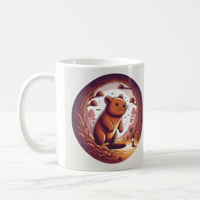 Taza De Café Wombat Wonderland Mug" (Izquierda)