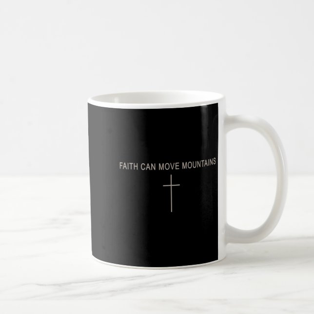 Taza De Café Women Faith Can Move Mountains Christian Minimalis (Derecha)