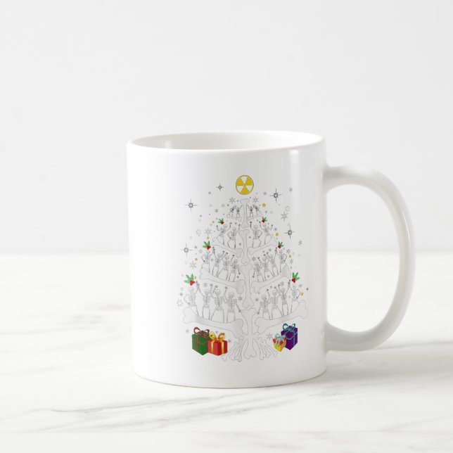 Taza De Café Women Radiology Skeleton Christmas Tree Xray Tech  (Derecha)