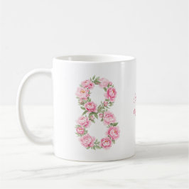 Taza De Café Women’s Day Peony Flower for March 8 