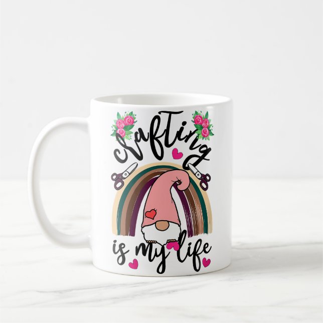 Taza De Café Womens Crafting Is My Life Crafters Quilting Sewin (Izquierda)