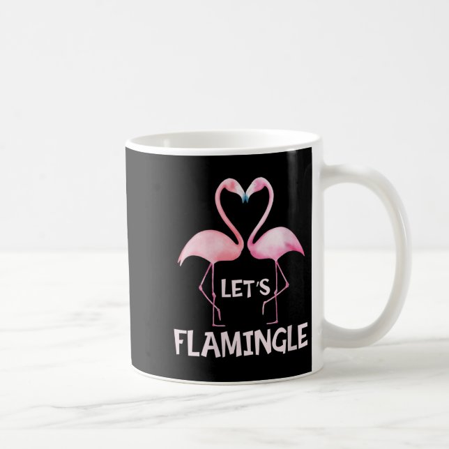 Taza De Café Womens Cute Let's Flamingle Nk Flamingo Summer Lov (Derecha)