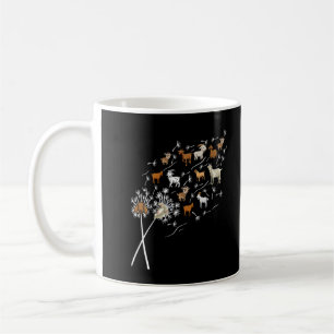 Taza De Café Womens Goats Funny Dandelion Wildflower Floral Goa