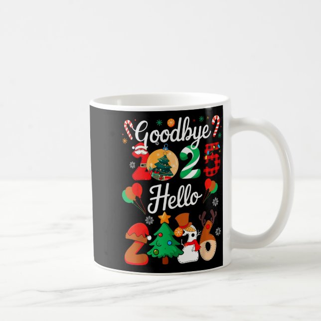 Taza De Café Womens Goodbye 2025 Hello 2026 Christmas Matching  (Derecha)