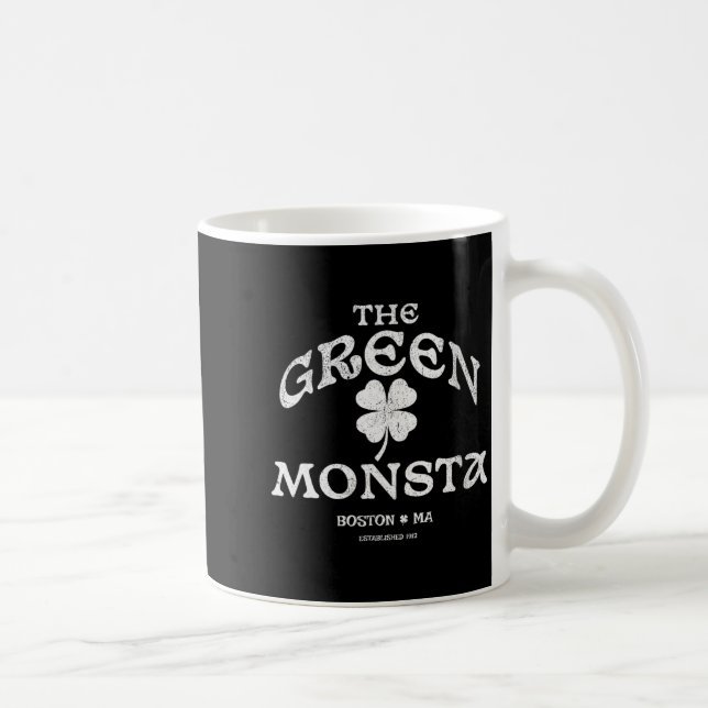 Taza De Café Womens Green Monsta Funny Boston M New England Srt (Derecha)