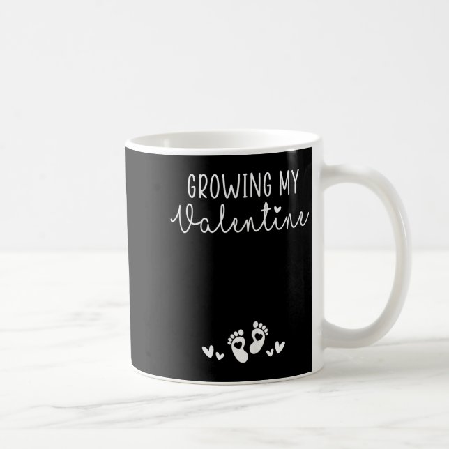 Taza De Café Womens Growing My Valentine Pregnancy New Mom Vale (Derecha)