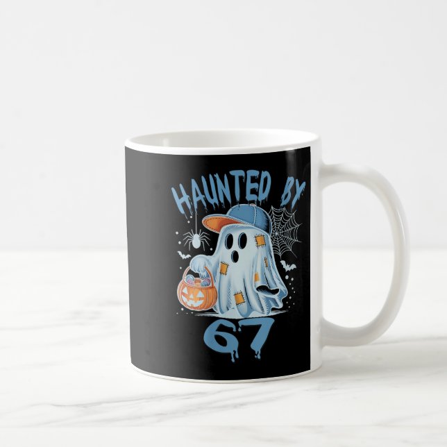 Taza De Café Womens Haunted 6 7 Six Seven 67 Meme Halloween Cos (Derecha)