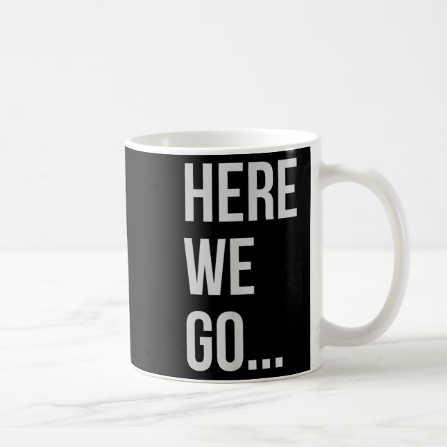 Taza De Café Womens Here We Go Xl Heather Blue  (Derecha)