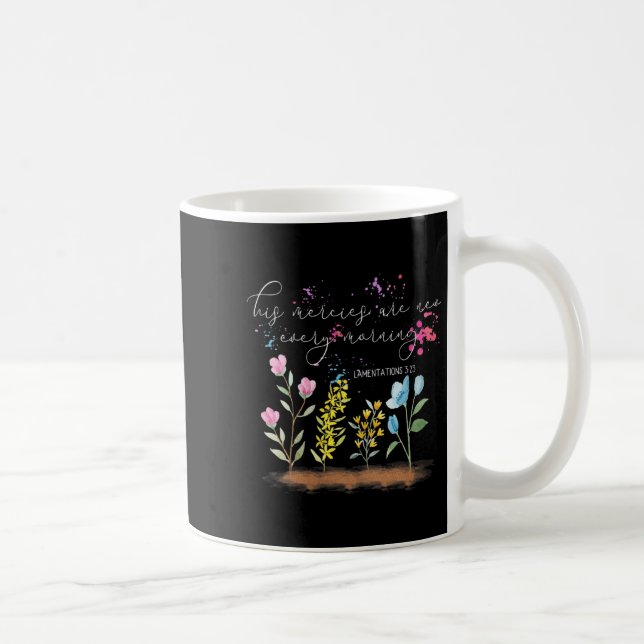 Taza De Café Womens His Mercies Are New Every Morning Religious (Derecha)