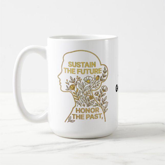 Taza De Café Women's History Month Eco-Feminist Sustain Future (Izquierda)