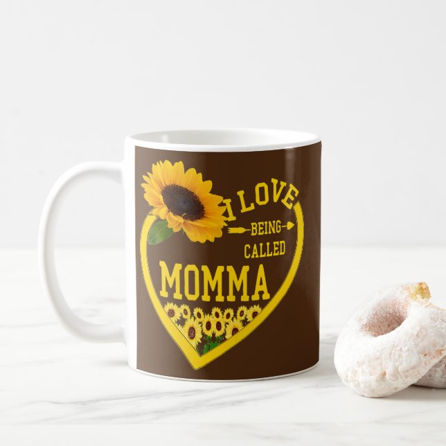 Taza De Café Womens I love being called Momma Mothers Day (Con donut)