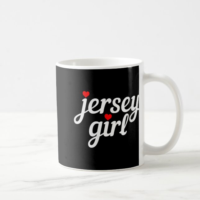 Taza De Café Womens Jersey Girl New Jersey Heart Funny Cute New (Derecha)