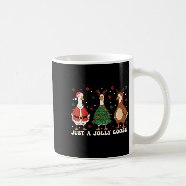 Taza De Café Womens Merry Goosemas Christmas Just A Jolly Goose (Derecha)
