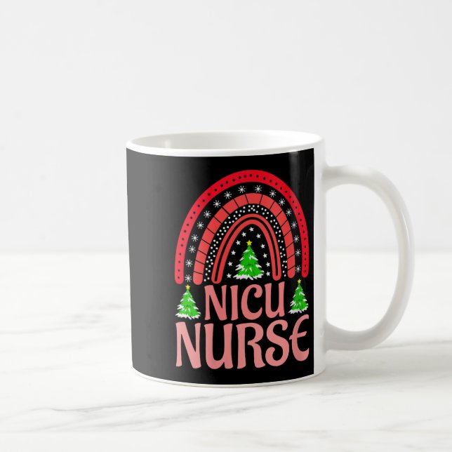 Taza De Café Womens Nicu Nurse Christmas Crew Nurselife Nursing (Derecha)