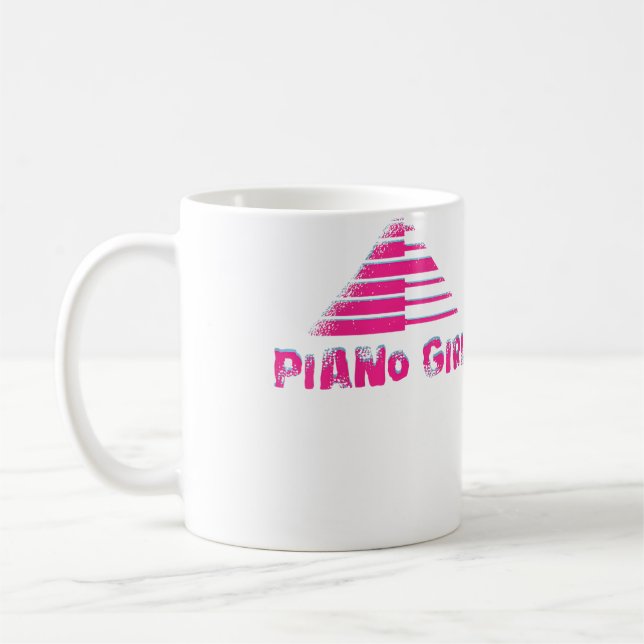 Taza De Café Womens Piano Girl Designs For Piano Players (Izquierda)