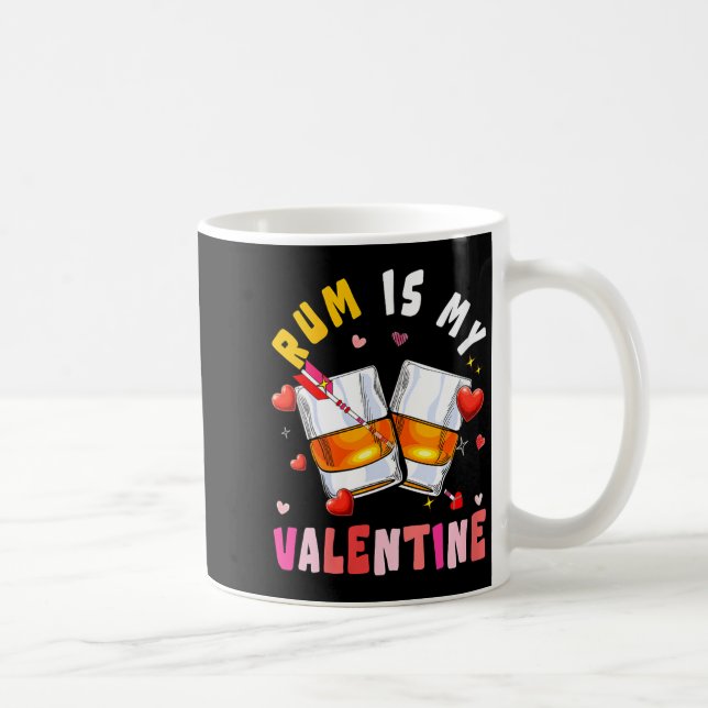 Taza De Café Women's Rum Is My Valentine Hearts Matching Drinke (Derecha)