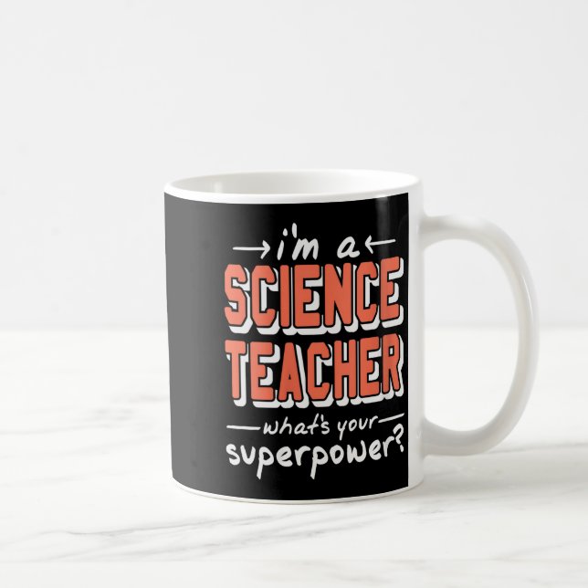 Taza De Café Womens Science Teacher Superwer Funny Nerd Pride V (Derecha)