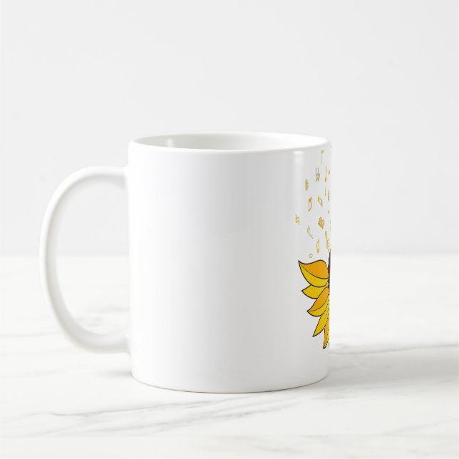 Taza De Café Womens Sunflower Music Lover - Profesora estudiant (Izquierda)