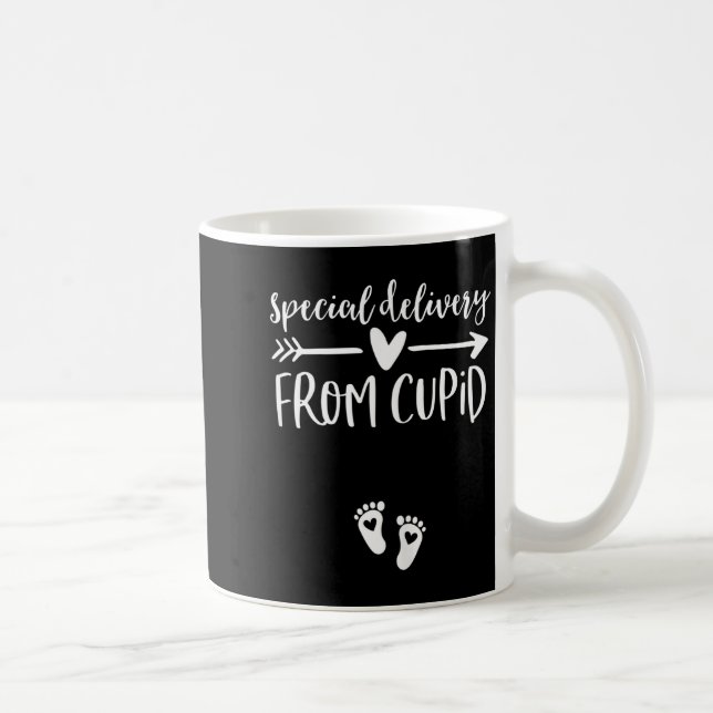 Taza De Café Womens Valentines Day Couples Pregnancy Announceme (Derecha)